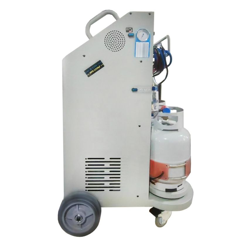 Fully Automatic Refrigerant Recovery & Recharge Machine 96% Recovery Dual Gas Cylinder for Car HVAC