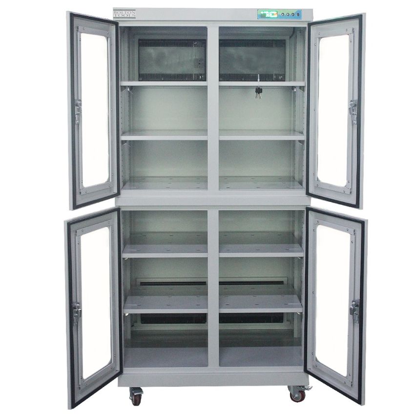 1%-10%RH Digital Dry Cabinet 880L Moisture Proof Dehumidifier Low Humidity Control Lens Box